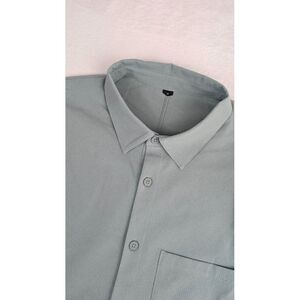 Lululemon Woven Air Popover Polo‎ Shirt Mens Medium Light Green